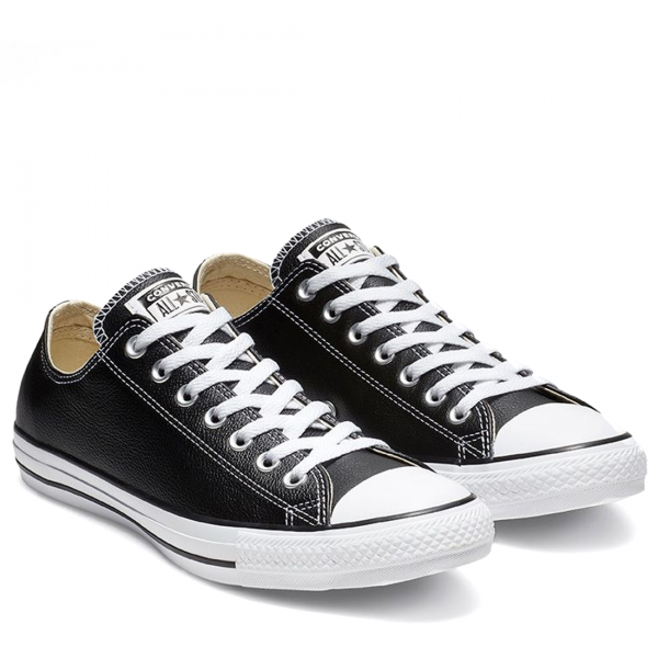 Chuck Taylor All Star OX Black Leather 132174C